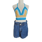 Ladies Crochet Top -  Front View on mannequin