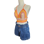 Ladies Crochet Top - Side view on model