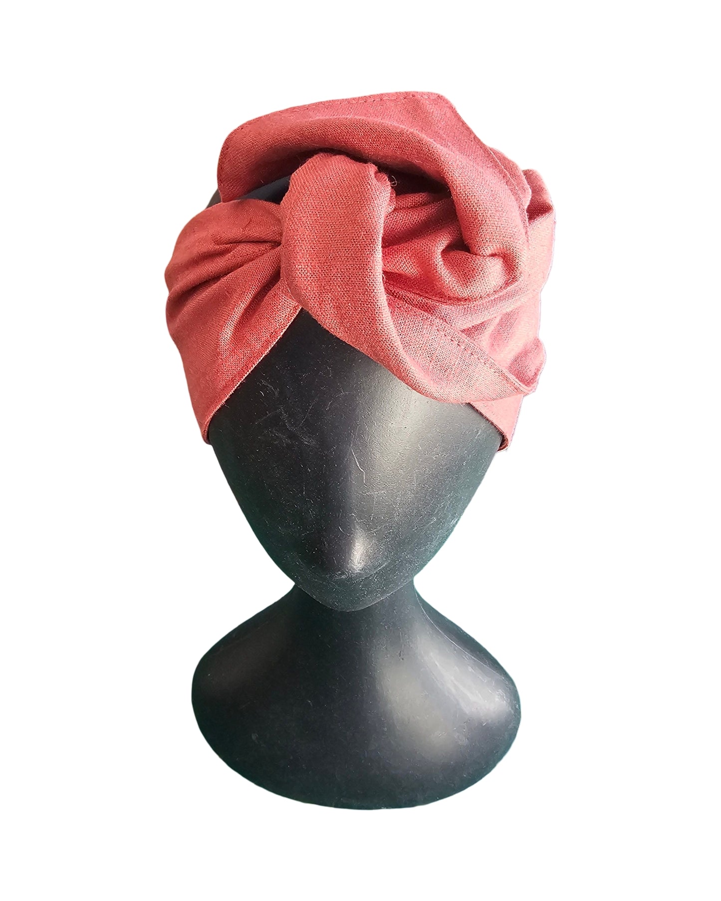 Wire headwrap on mannequin head on white background