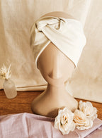 Ivory Knotted Stretch Headbands