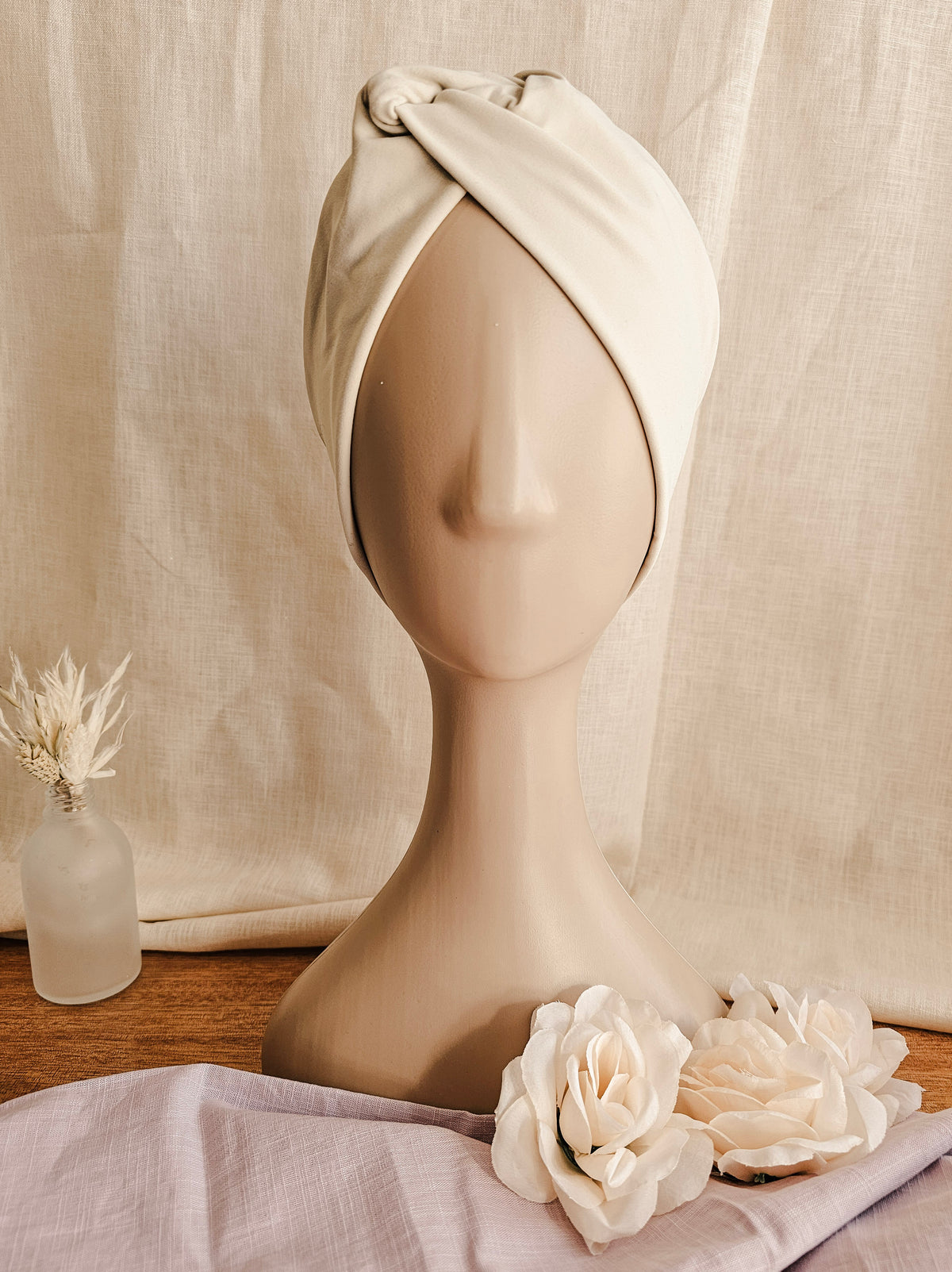 Ivory Knotted Stretch Headbands