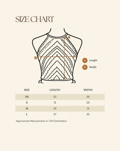 Crochet Top Size Chart