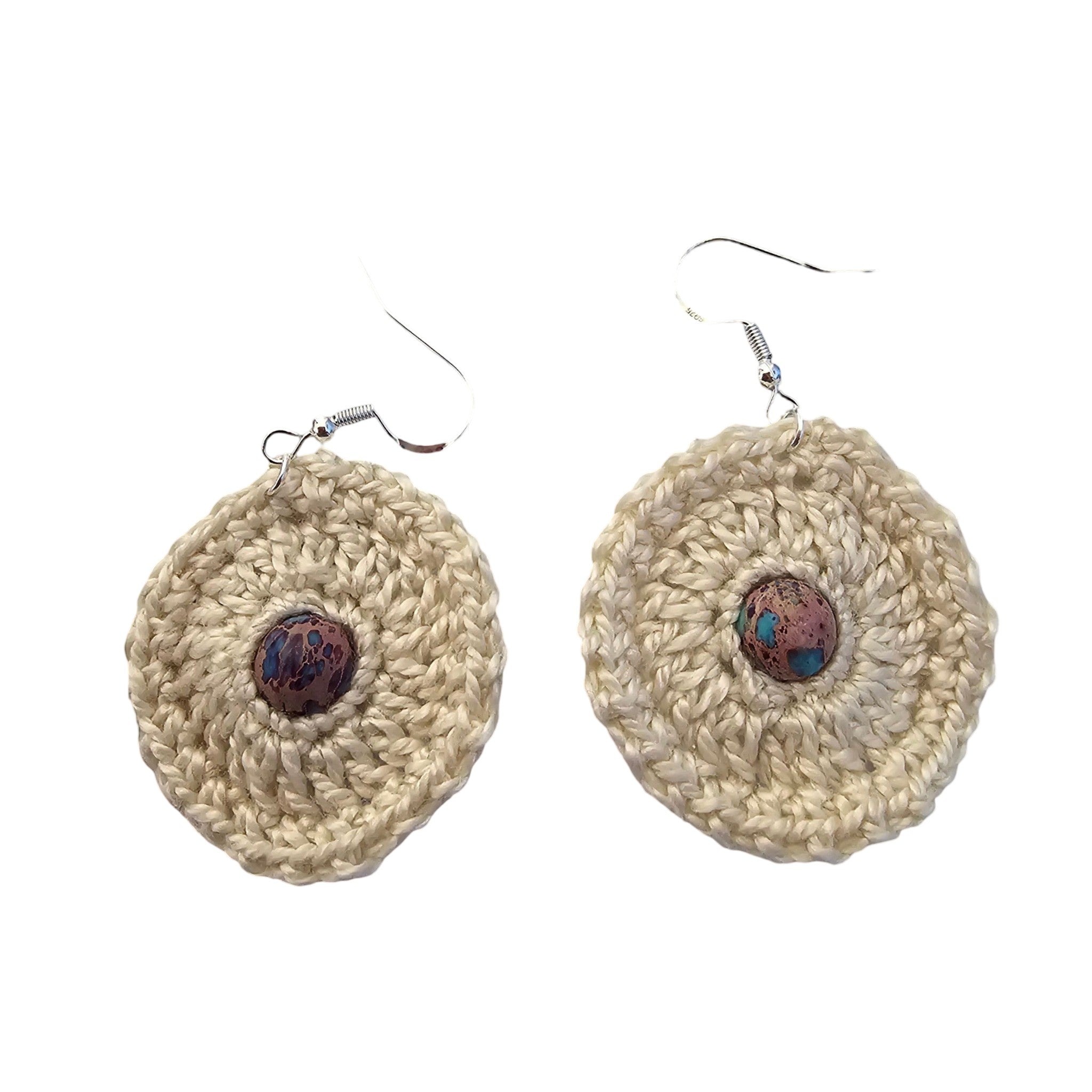 Ladies Earrings - silver fittings - front view