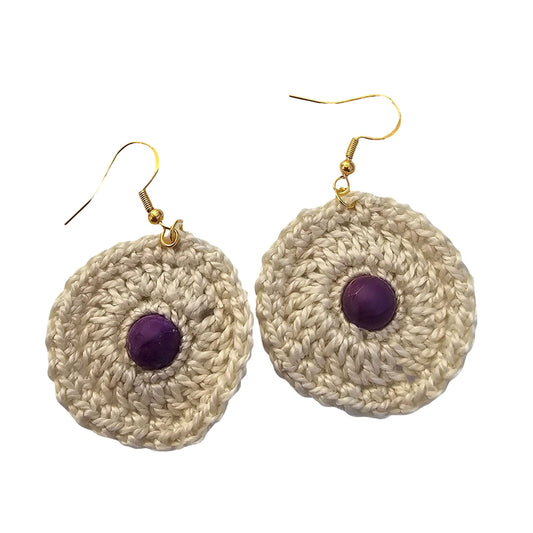 Crochet Earrings Boho Style -Front View