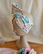Side: “Side view of the Boho BloomWire Head Wrap