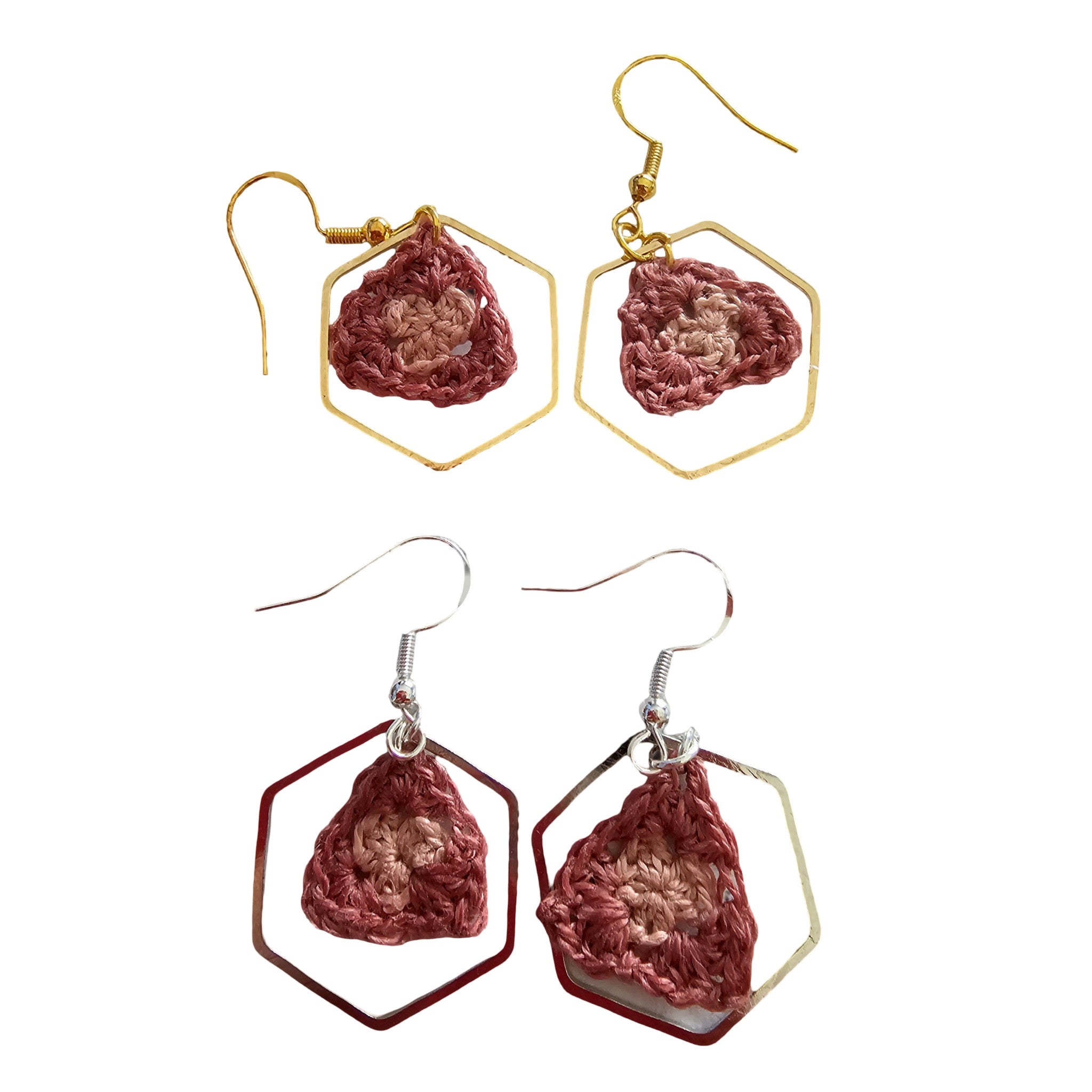 Ladies Crochet earrings - Front View