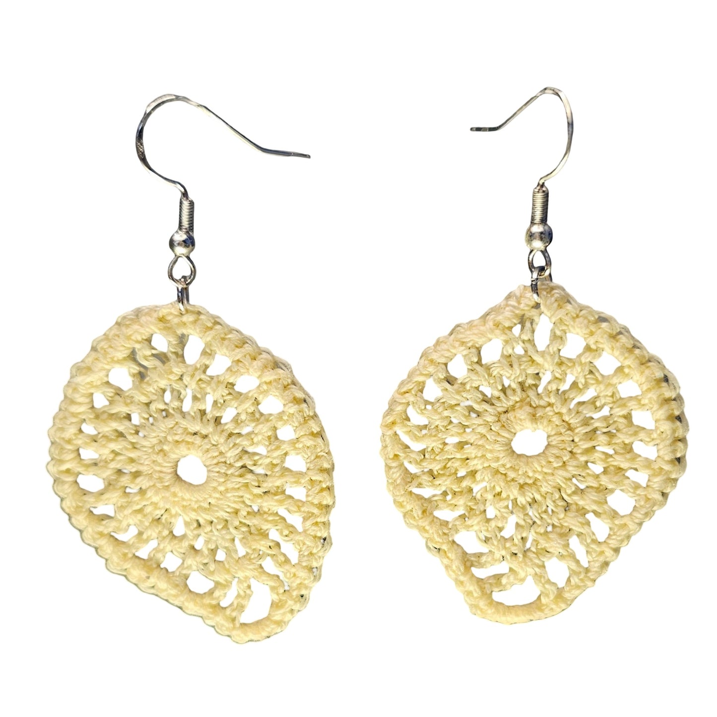 Ladies Earrings - Silver Fittings on white background