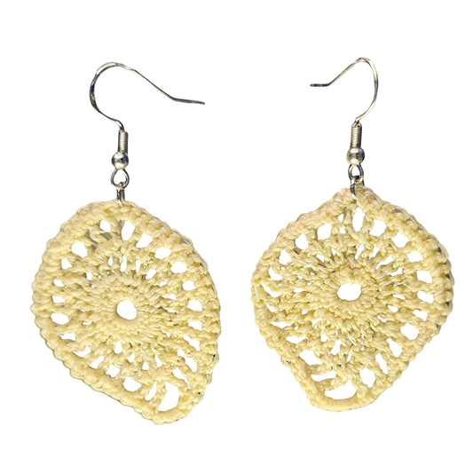 Ladies Earrings - Silver Fittings on white background
