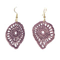 Crochet Earrings with Gold Fittings