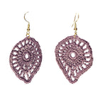 Crochet Earrings with Gold Fittings