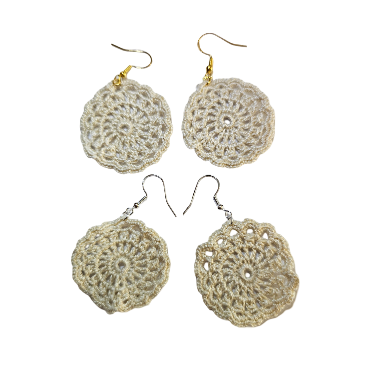 Frankie Cream Crochet Earring