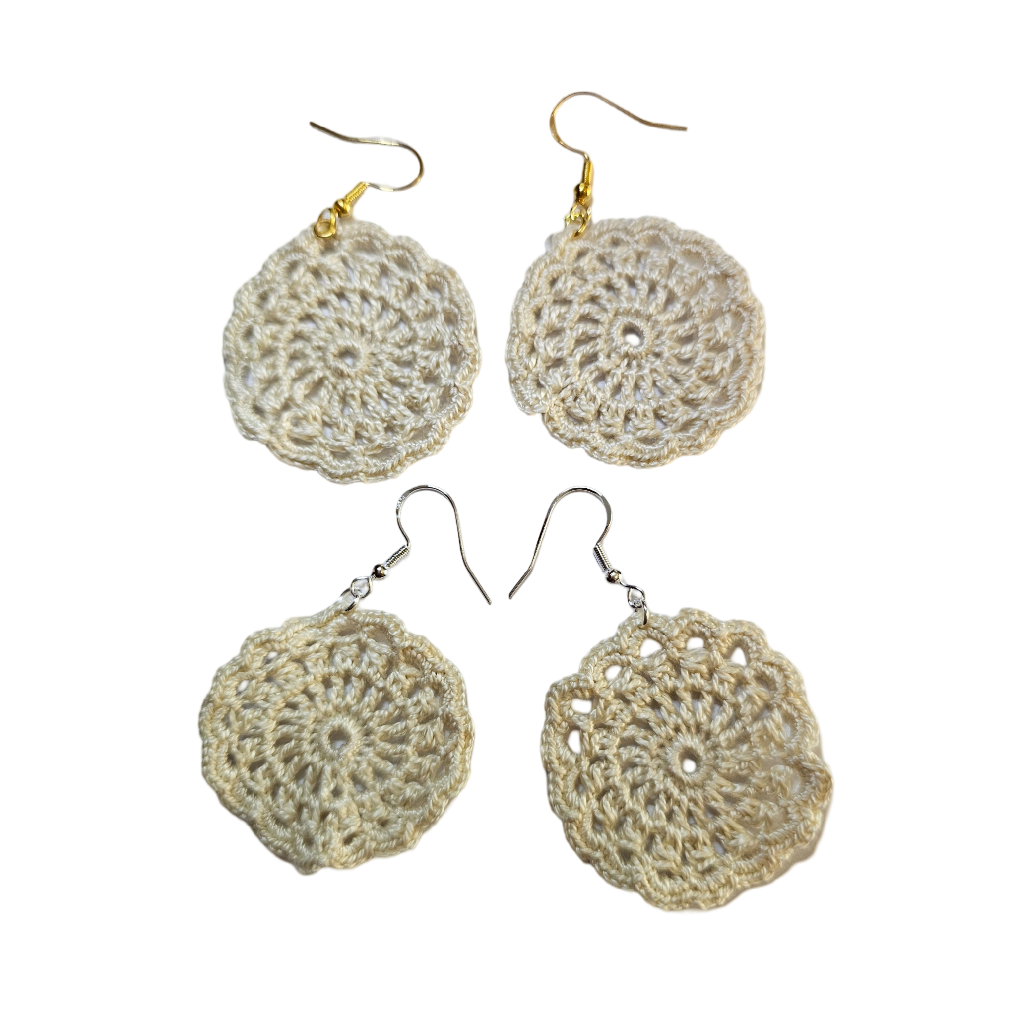 Frankie Cream Crochet Earring