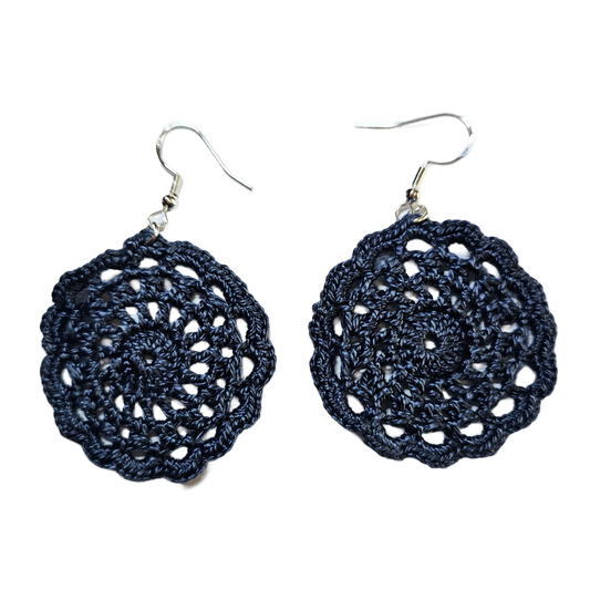 Frankie Indigo Crochet Earring