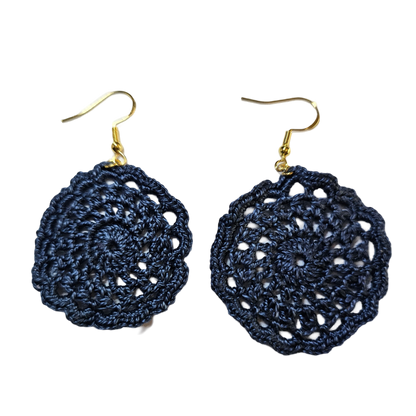 Frankie Indigo Crochet Earring