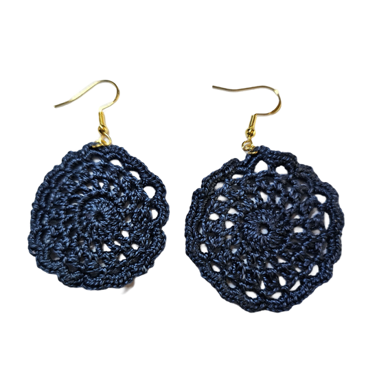 Frankie Indigo Crochet Earring