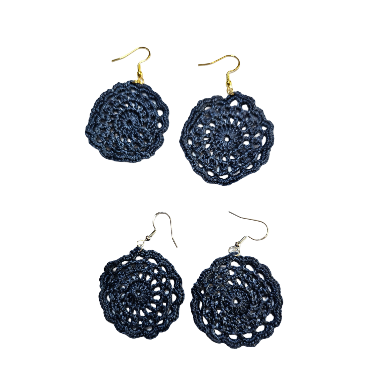 Frankie Indigo Crochet Earring