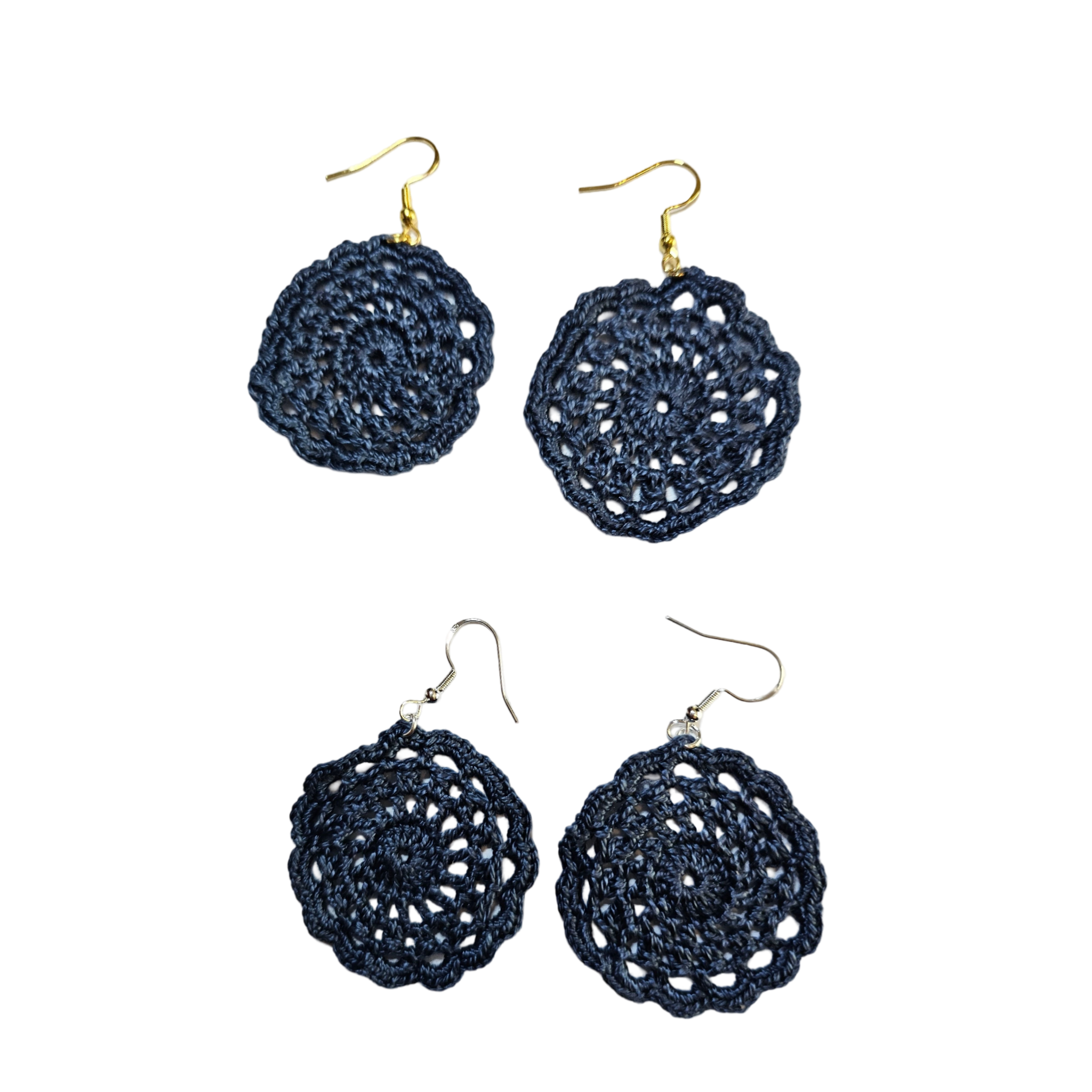 Frankie Indigo Crochet Earring