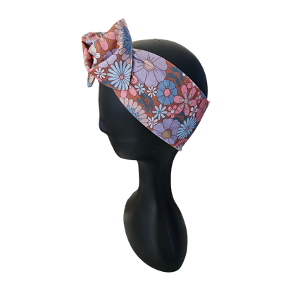 Wire Headwrap- Floral Side View