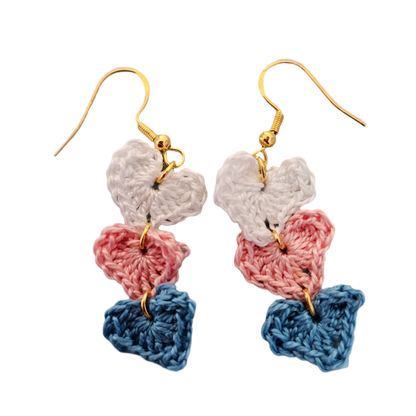 Live Hearts Crochet Earring