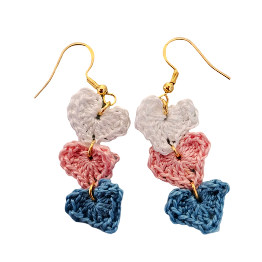 Live Hearts Crochet Earring