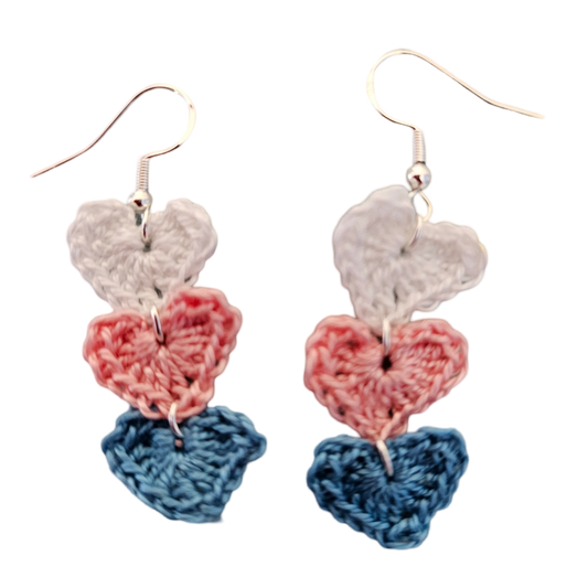 Live Hearts Crochet Earring