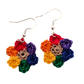 Rainbow Flower Crochet Earring