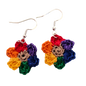 Rainbow Flower Crochet Earring