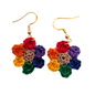 Rainbow Flower Crochet Earring