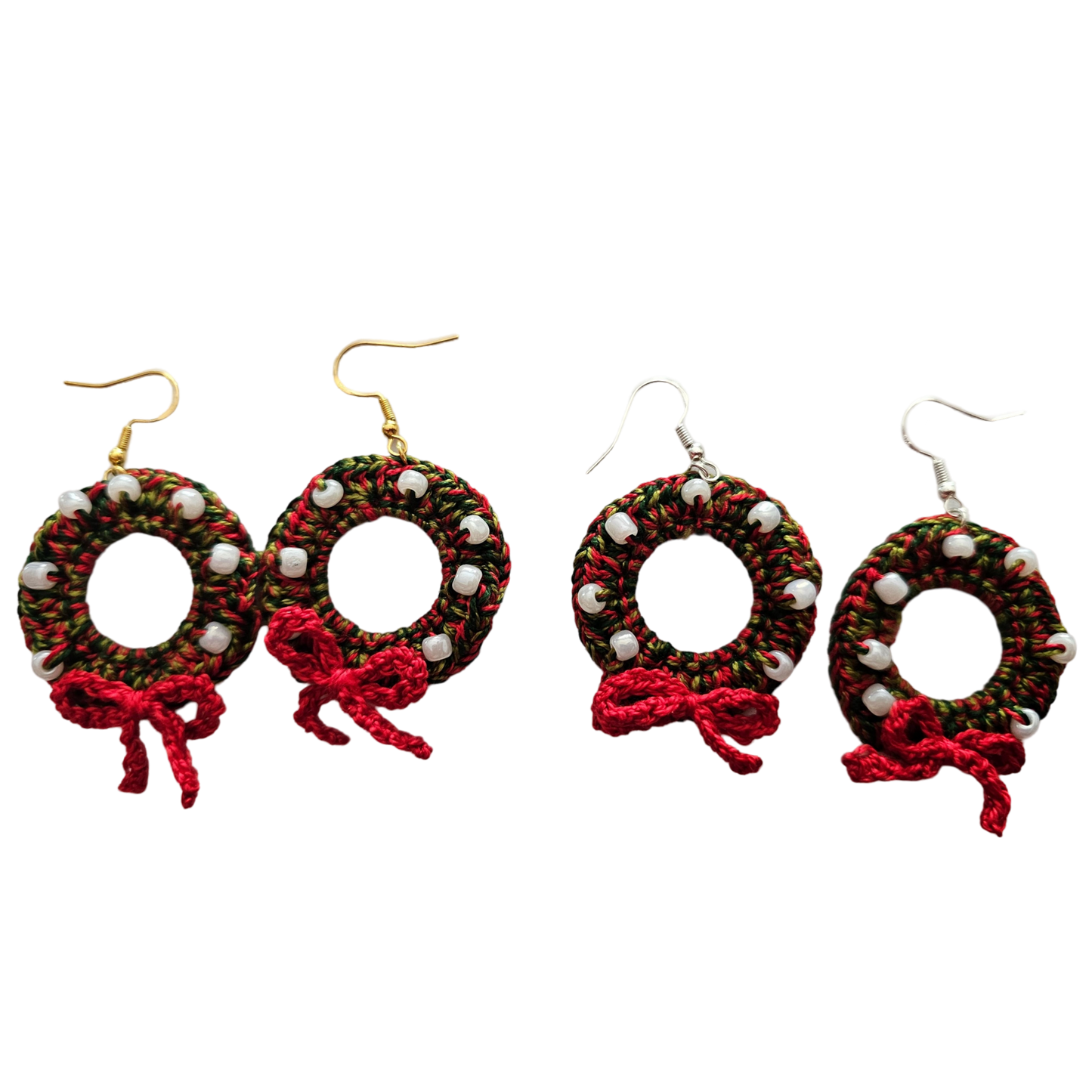 Christmas Wreath Crochet Earring