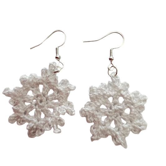 Snow Flake Crochet Earring