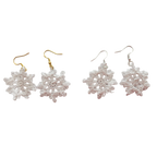 Christmas Crochet Earrings -Snowflakes