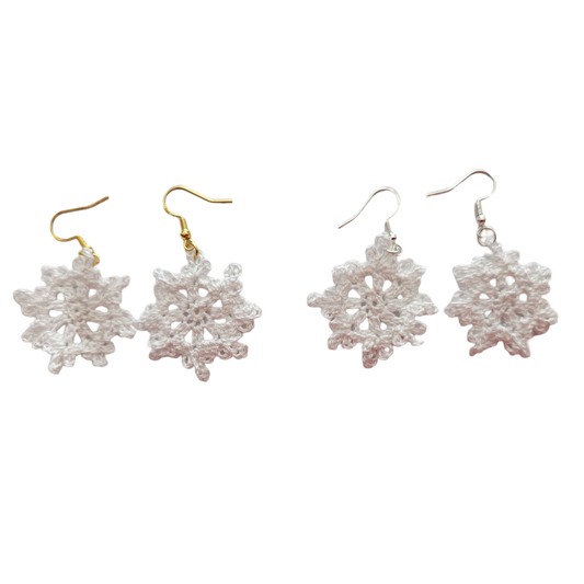 Snow Flake Crochet Earring