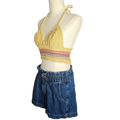 Crochet Top - Yellow Lace Side View
