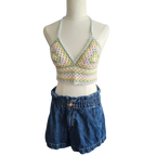 Crochet Top - Pastel Colours Front View