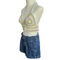 Crochet Top - Pastel Colours Side View