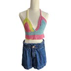 Crochet Top - Colourful Front View