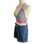 Crochet Top - Colourful Side View