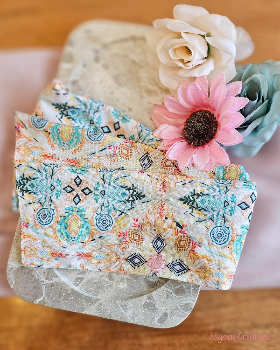 Boho BloomWire Head Wrap laid flat