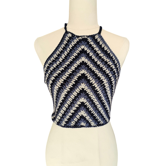 Bleu Crochet Top