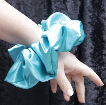 Hair Scrunchie - Teal Wrist View