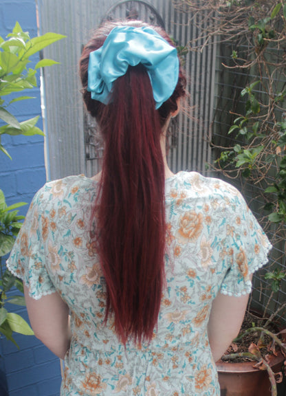 Hair Scrunchie - Teal Pony Tail