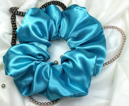 Hair Scrunchie - Teal Flat View